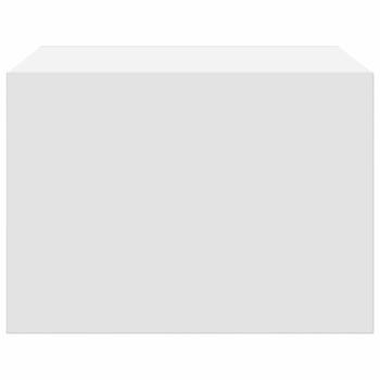 Wand-Nachttisch mit LED-Leuchten Weiß