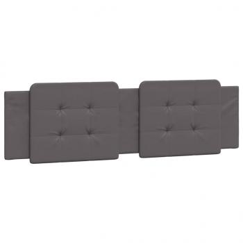 Kopfteil-Kissen Grau 180 cm Kunstleder