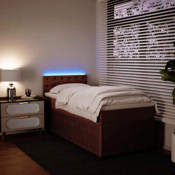 ARDEBO.de - Boxspringbett mit Matratze Rosa 90x200 cm Samt