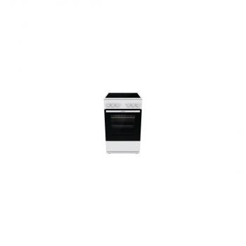 ARDEBO.de Gorenje GEC5A21WG Elektro-Standherd, 50cm breit, 74 L, Glaskeramikkochfeld, PerfectGrill, Restwärmeanzeige, weiß