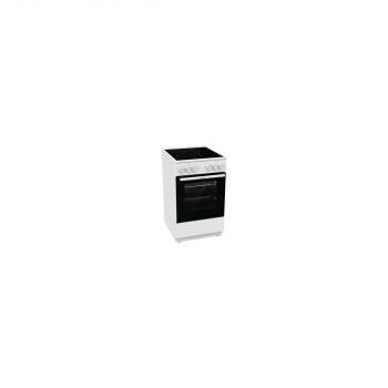 Gorenje GEC5A21WG Elektro-Standherd, 50cm breit, 74 L, Glaskeramikkochfeld, PerfectGrill, Restwärmeanzeige, weiß