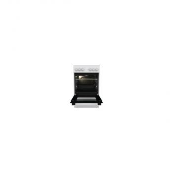 Gorenje GEC5A21WG Elektro-Standherd, 50cm breit, 74 L, Glaskeramikkochfeld, PerfectGrill, Restwärmeanzeige, weiß