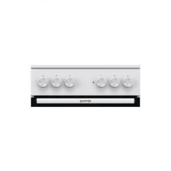 Gorenje GEC5A21WG Elektro-Standherd, 50cm breit, 74 L, Glaskeramikkochfeld, PerfectGrill, Restwärmeanzeige, weiß