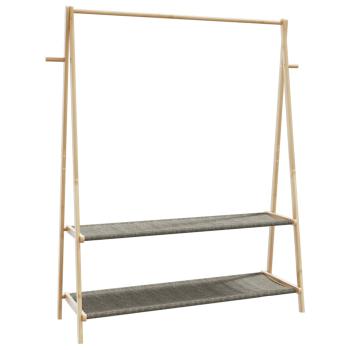 Kleiderständer mit Ablagen 132x45,5x150,5 cm Bambus