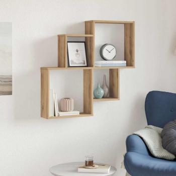 Wandregal Artisan-Eiche 80x15x78,5 cm Holzwerkstoff