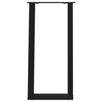 Konsolentischbeine U-Form 2 Stk. Schwarz 28x(72-73) cm Stahl
