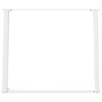 Esstischbeine U-Form 2 Stk. Weiß 100x(72-73) cm Stahl