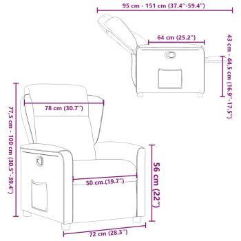 Relaxsessel Creme Stoff