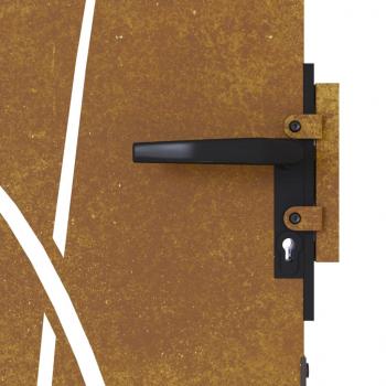 Gartentor 85x175 cm Cortenstahl Gras-Design