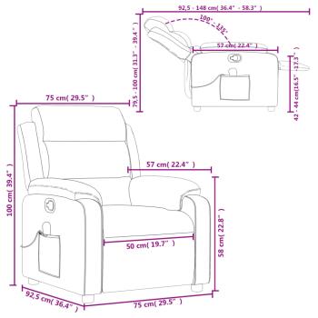 Massagesessel Braun Kunstleder