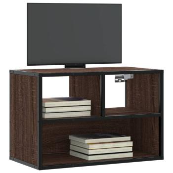 ARDEBO.de - TV-Schrank Braun Eiche 60x31x39,5 cm Holzwerkstoff und Metall