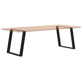 Esstischbeine U-Form 2 Stk. Schwarz 80x72 cm Stahl