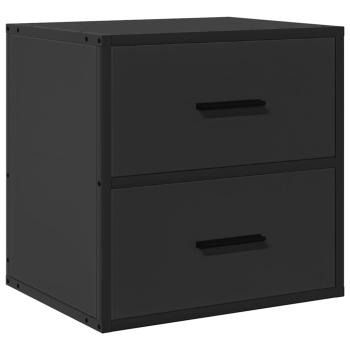 Wand-Nachttische 2 Stk. Schwarz 40x31x39,5 cm