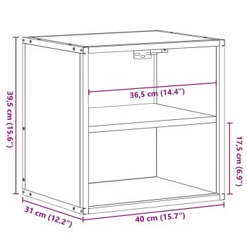 Wand-Nachttisch Grau Sonoma 40x31x39,5 cm