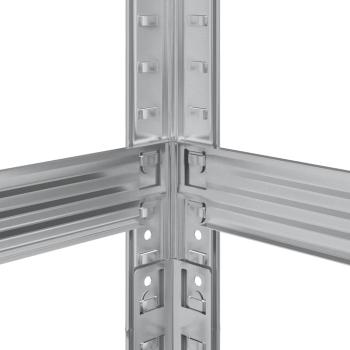 Reifenregale mit 3 Böden 2 Stk. Silbern 110x40x200 cm Stahl