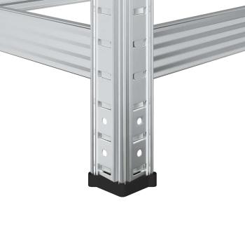 Reifenregale mit 3 Böden 2 Stk. Silbern 110x40x200 cm Stahl