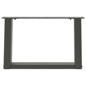 Couchtischbeine U-Form 2 Stk. Anthrazit 40x(30-31) cm Stahl