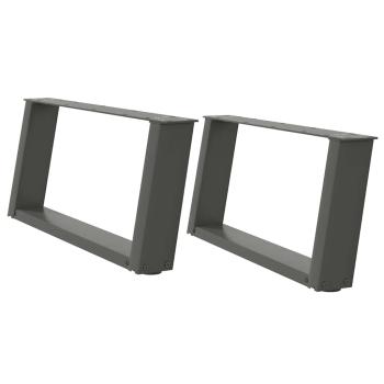 Couchtischbeine U-Form 2 Stk. Anthrazit 70x(30-31) cm Stahl