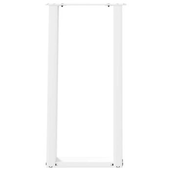 Konsolentischbeine U-Form 2 Stk. Weiß 28x(72-73) cm Stahl