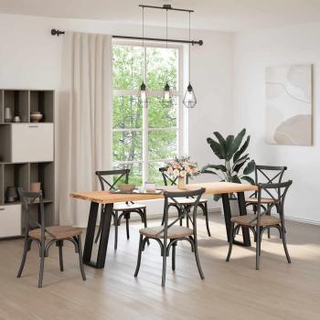 Konsolentischbeine U-Form 2 Stk. Schwarz 38x(72-73) cm Stahl