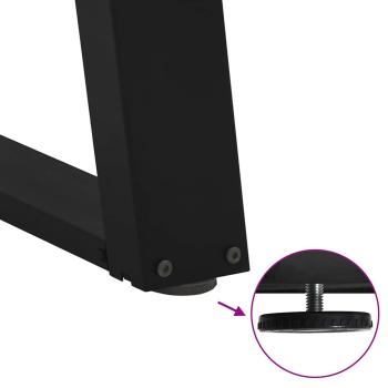 Konsolentischbeine U-Form 2 Stk. Schwarz 38x(72-73) cm Stahl