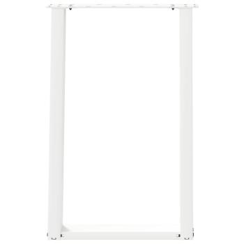 Esstischbeine U-Form 2 Stk. Weiß 60x(72-73) cm Stahl