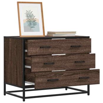 ARDEBO.de - Schubladenschrank Braun Eichen-Optik 70x41x56 cm Holzwerkstoff
