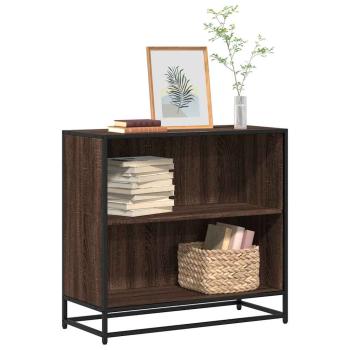 ARDEBO.de - Bücherschrank Braun Eichen-Optik 80,5x35x76 cm Holzwerkstoff
