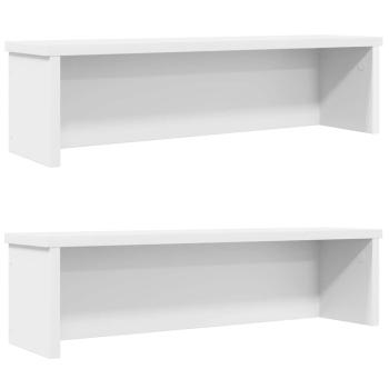 ARDEBO.de - Küchenregale Stapelbar 2 Stk. Weiß 60x15x16 cm