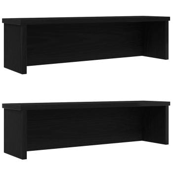 ARDEBO.de - Küchenregale Stapelbar 2 Stk. Schwarz 60x15x16 cm