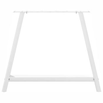 Couchtischbeine A-Form 2 Stk. Weiß 90x(72-73) cm Stahl