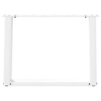 Couchtischbeine U-Form 2 Stk. Weiß 70x(42-43) cm Stahl