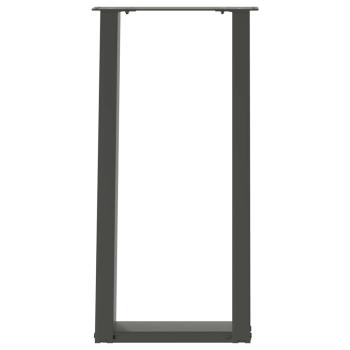 Konsolentischbeine U-Form 2 Stk. Anthrazit 28x(72-73) cm Stahl