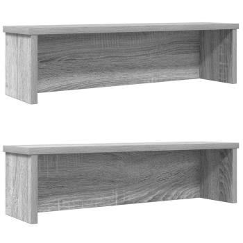 ARDEBO.de - Küchenregale Stapelbar 2 Stk. Grau Sonoma 60x15x16 cm