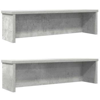 ARDEBO.de - Küchenregale Stapelbar 2 Stk. Betongrau 60x15x16 cm