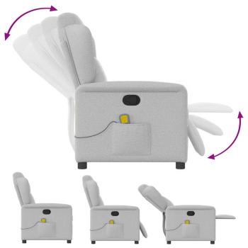 Massagesessel Wolkengrau Stoff