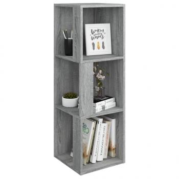Eckregal Grau Sonoma 33x33x100 cm Holzwerkstoff