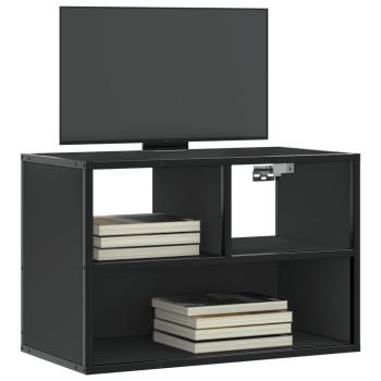 ARDEBO.de - TV-Schrank Schwarz 60x31x39,5 cm Holzwerkstoff und Metall