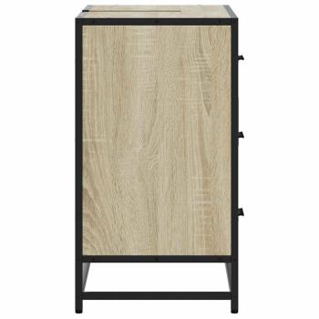 ARDEBO.de - Waschbeckenunterschrank Sonoma-Eiche 80x33x60 cm Holzwerkstoff