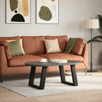 Couchtischbeine U-Form 2 Stk. Schwarz 50x(42-43) cm Stahl