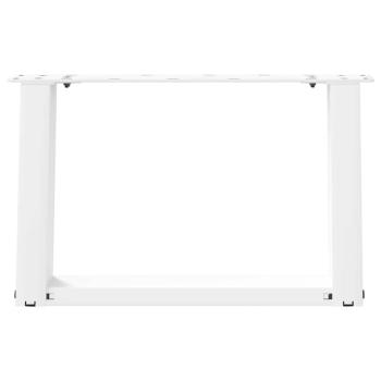 Couchtischbeine U-Form 2 Stk. Weiß 50x(30-31) cm Stahl