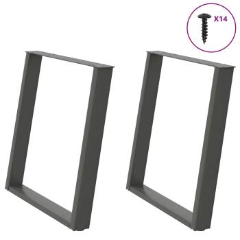 ARDEBO.de - Esstischbeine U-Form 2 Stk. Anthrazit 80x(72-73) cm Stahl