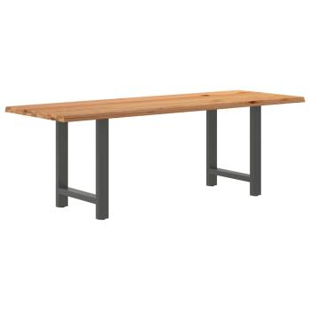 ARDEBO.de - Esstisch Hellbraun 220x80x74 cm Massivholz Eiche Rechteckig