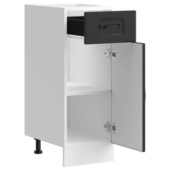 Küchenunterschrank Kalmar Schwarz Holzwerkstoff