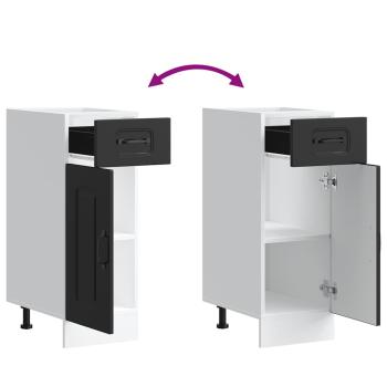 Küchenunterschrank Kalmar Schwarz Holzwerkstoff