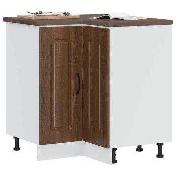 ARDEBO.de - Küchen-Eckunterschrank Kalmar Braun Eichen-Optik Holzwerkstoff