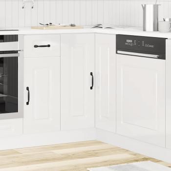 Küchen-Eckunterschrank Kalmar Hochglanz-Weiß Holzwerkstoff