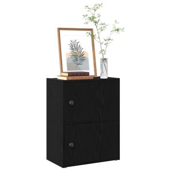ARDEBO.de - Bücherregal Schwarz Eichen-Optik 40x24x52 cm Holzwerkstoff