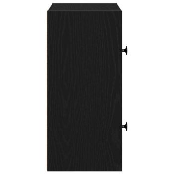Bücherregal Schwarz Eichen-Optik 40x24x52 cm Holzwerkstoff