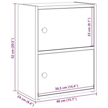 Bücherregal Schwarz Eichen-Optik 40x24x52 cm Holzwerkstoff